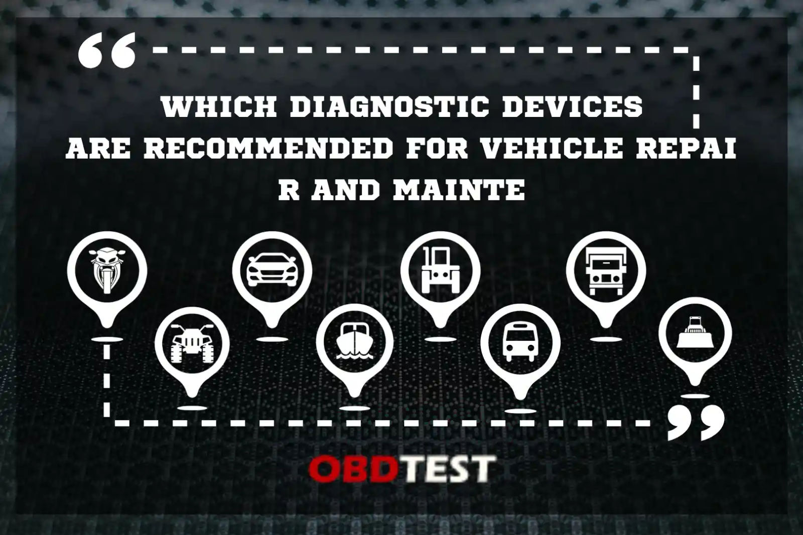 Which diagnostic devices are recommended for vehicle repair and maintenance?