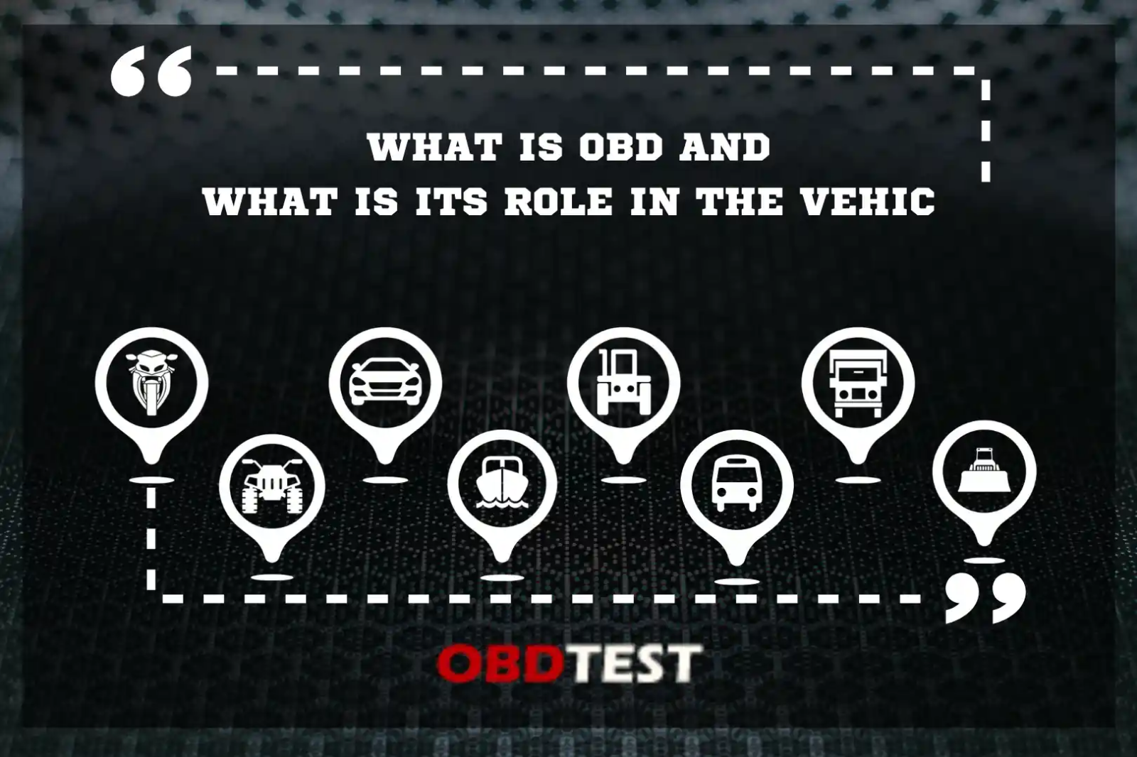 What is OBD and what is its role in the vehicle?
