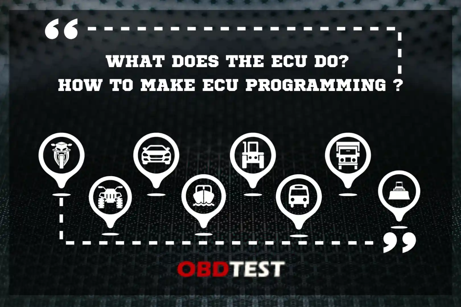 What does the ECU do? How to make ECU programming ?
