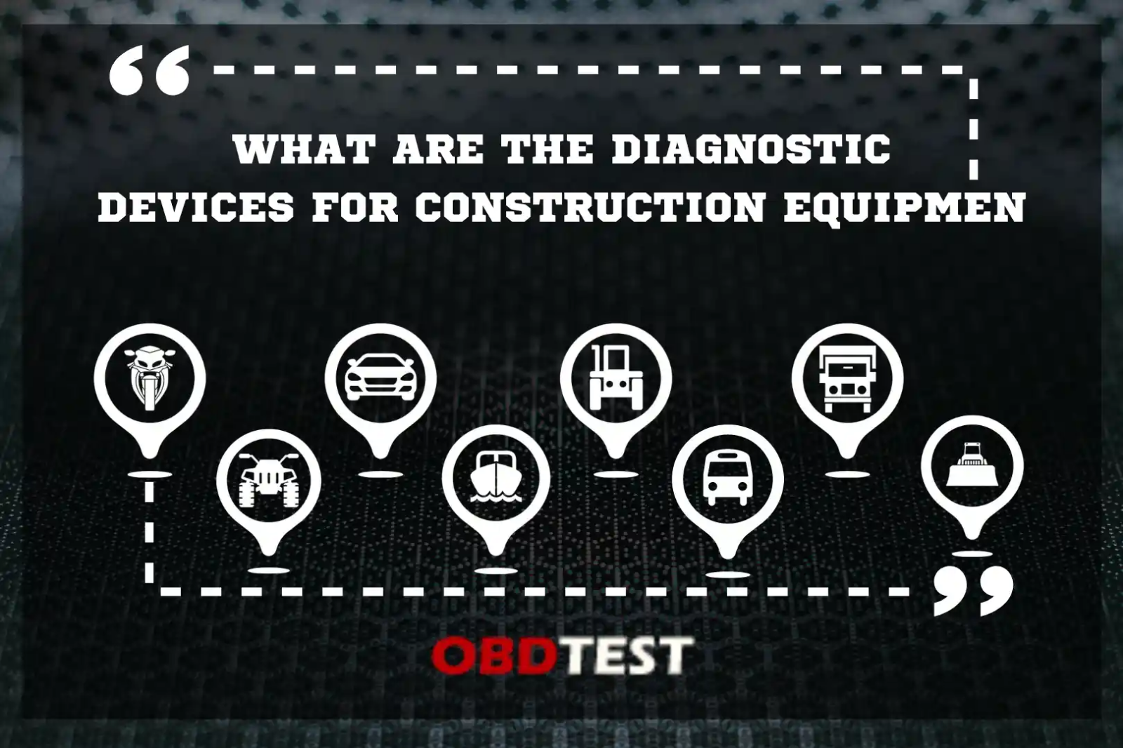 What is the diagnostic tool for construction equipment?