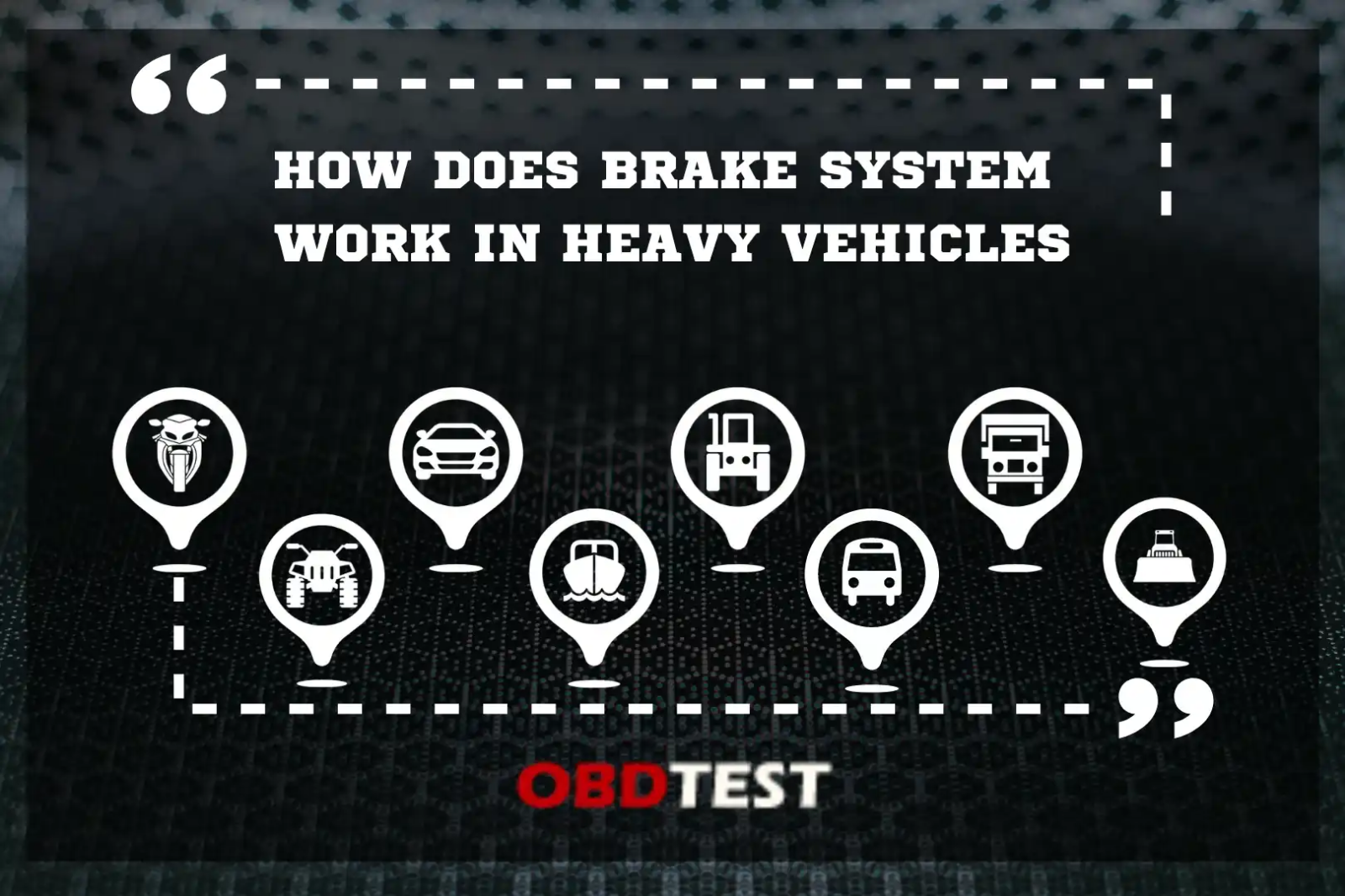 How does brake system work in heavy vehicles?